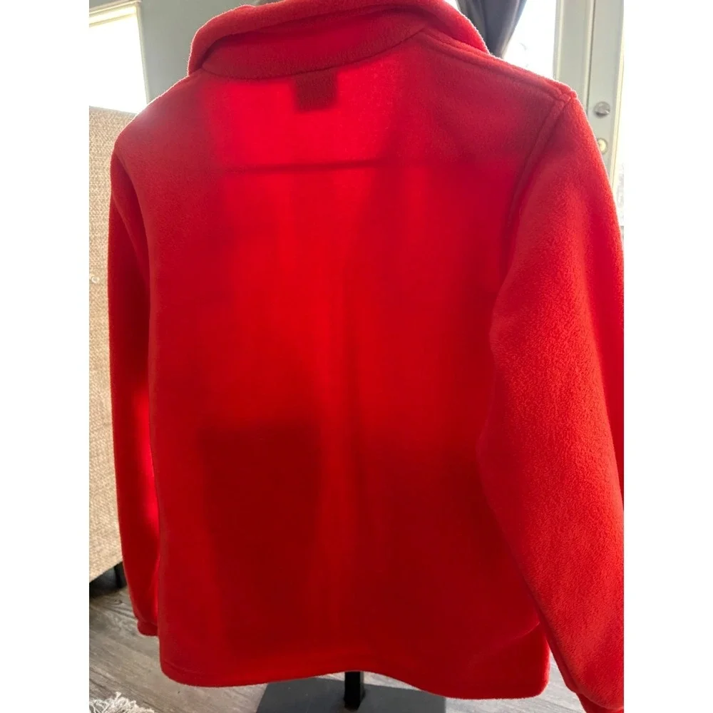 Columbia Fleece Jacket Red Full Zip Youth Girls 14 16 Outdoor Adventure‎